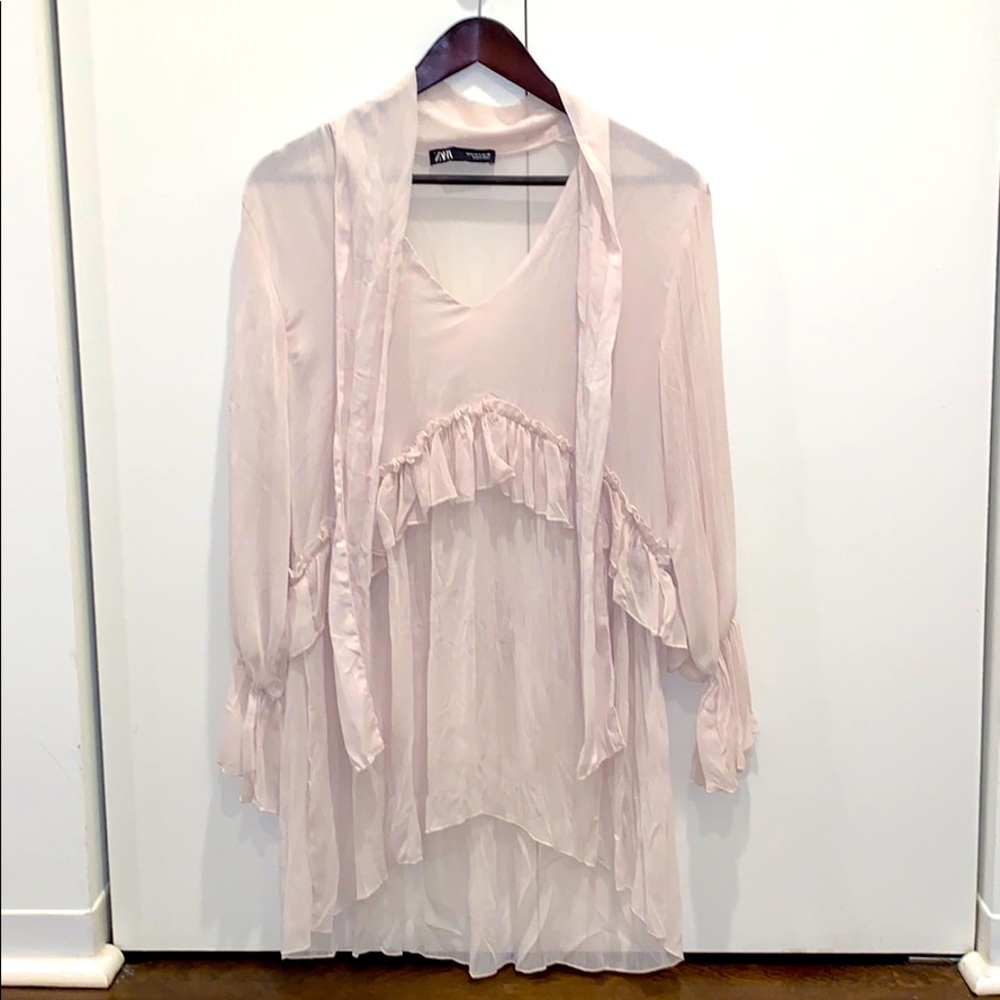 Sheer ivory tunic